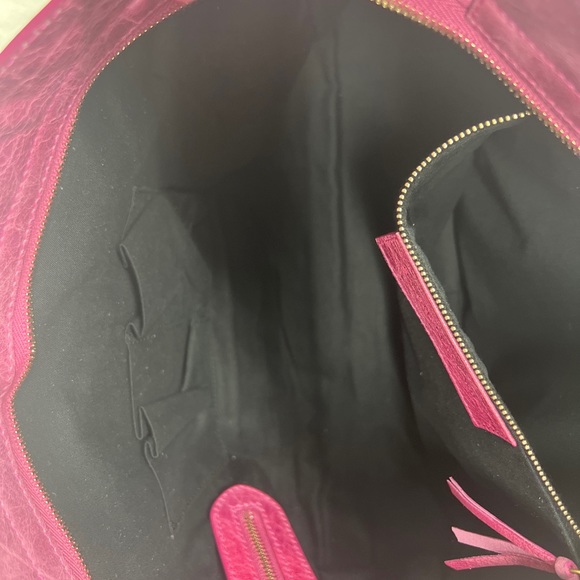 BALENCIAGA Purple Pink Perforated Fuchsia Leather GIANT GOLD HW MINI CITY BAG - Picture 12 of 15